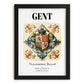 Ghent, Belgium – Travel Poster, in sleek black frame
