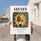 Leuven, Belgium – Travel Wall Art, no-text version framed in wood