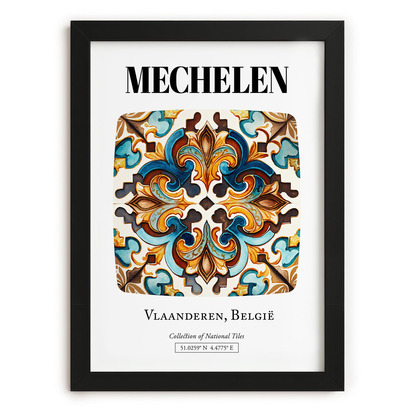 Mechelen, Belgium – Dream Destination Decor, in sleek black frame