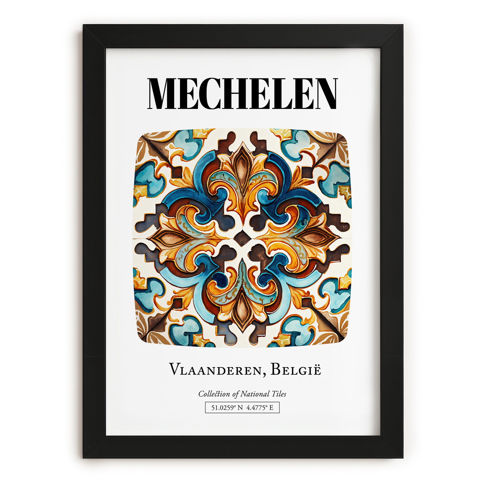 Mechelen, Belgium – Dream Destination Decor, in sleek black frame