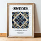 Ostend, Belgium – Travel Wall Decor, in wooden frame leaning on the floor