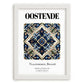 Ostend, Belgium – Travel Wall Decor, placed in minimal white frame