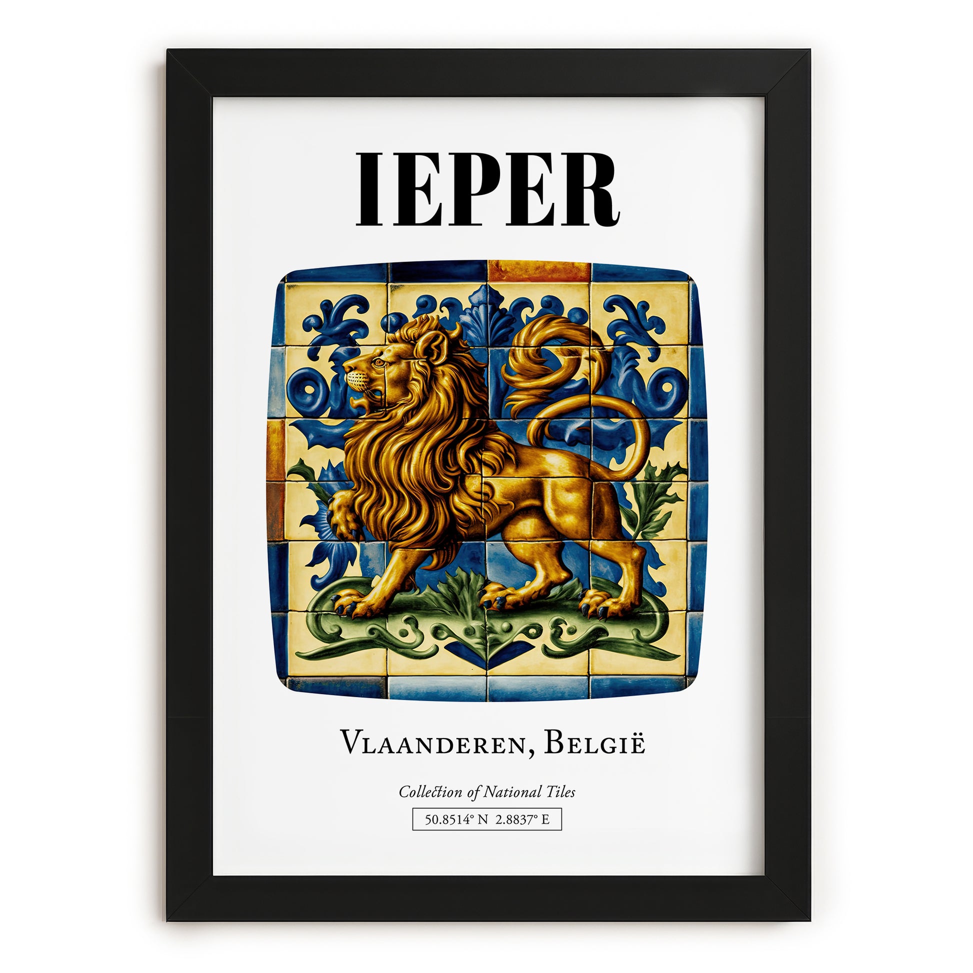 Ypres, Belgium – Travel Wall Art, in sleek black frame