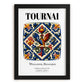 Tournai, Belgium – Travel Poster, in sleek black frame
