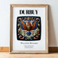Durbuy, Belgium – Travel Poster, in wooden frame leaning on the floor
