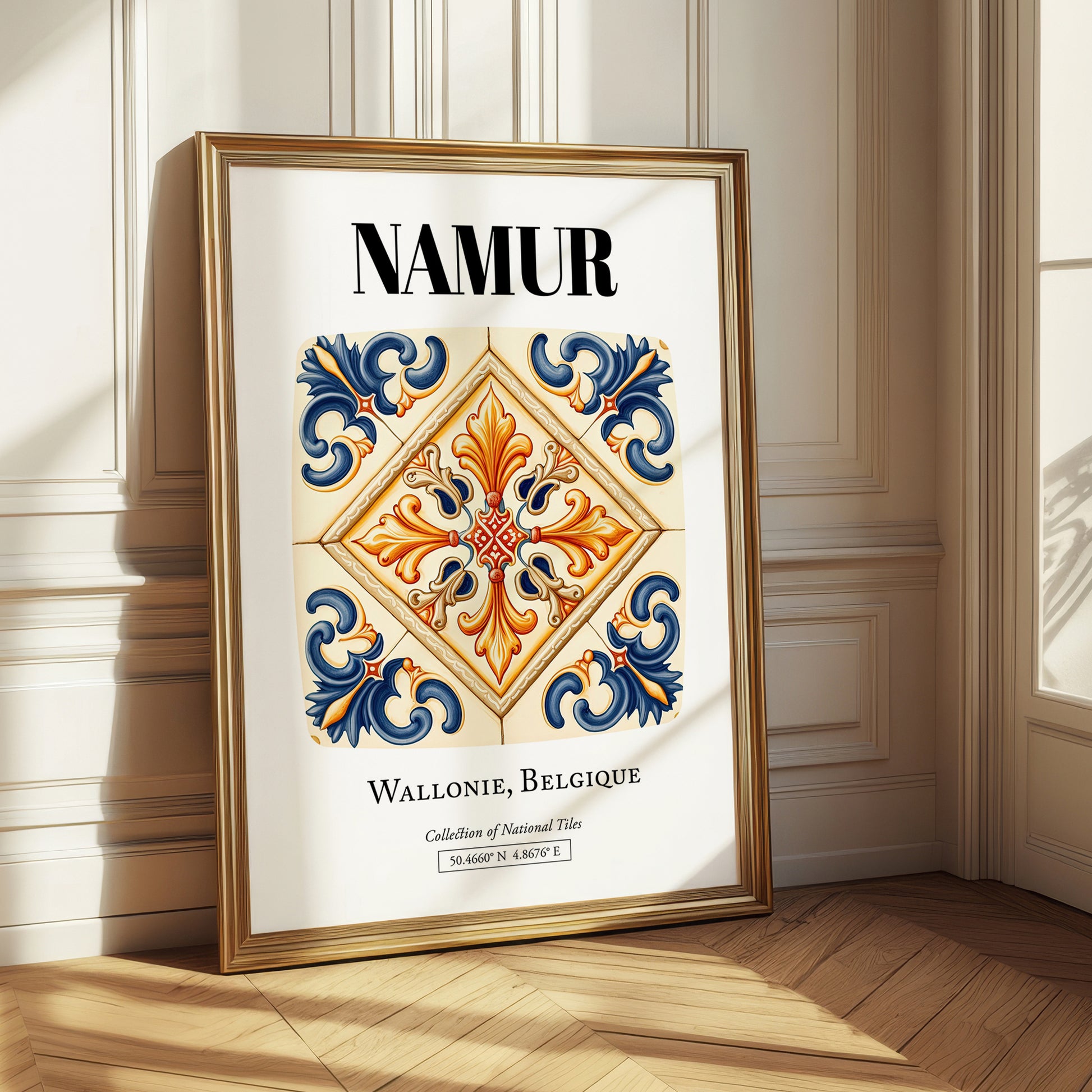 Namur, Belgium – Travel Poster, styled in a charming Paris street view