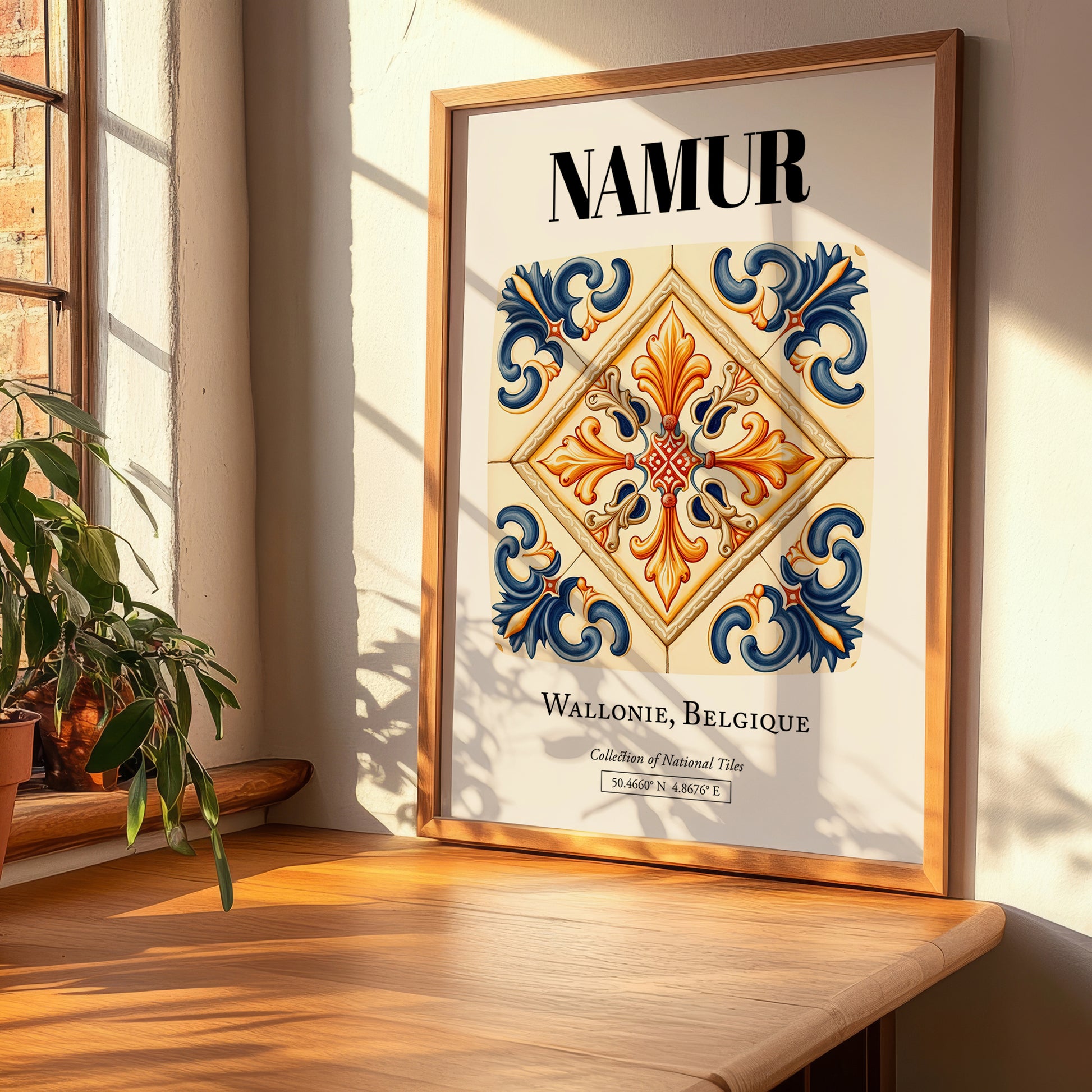 Namur, Belgium – Travel Poster, clean layout with no caption