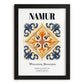 Namur, Belgium – Travel Poster, in sleek black frame