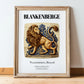 Blankenberge, Belgium – Travel Poster, in wooden frame leaning on the floor
