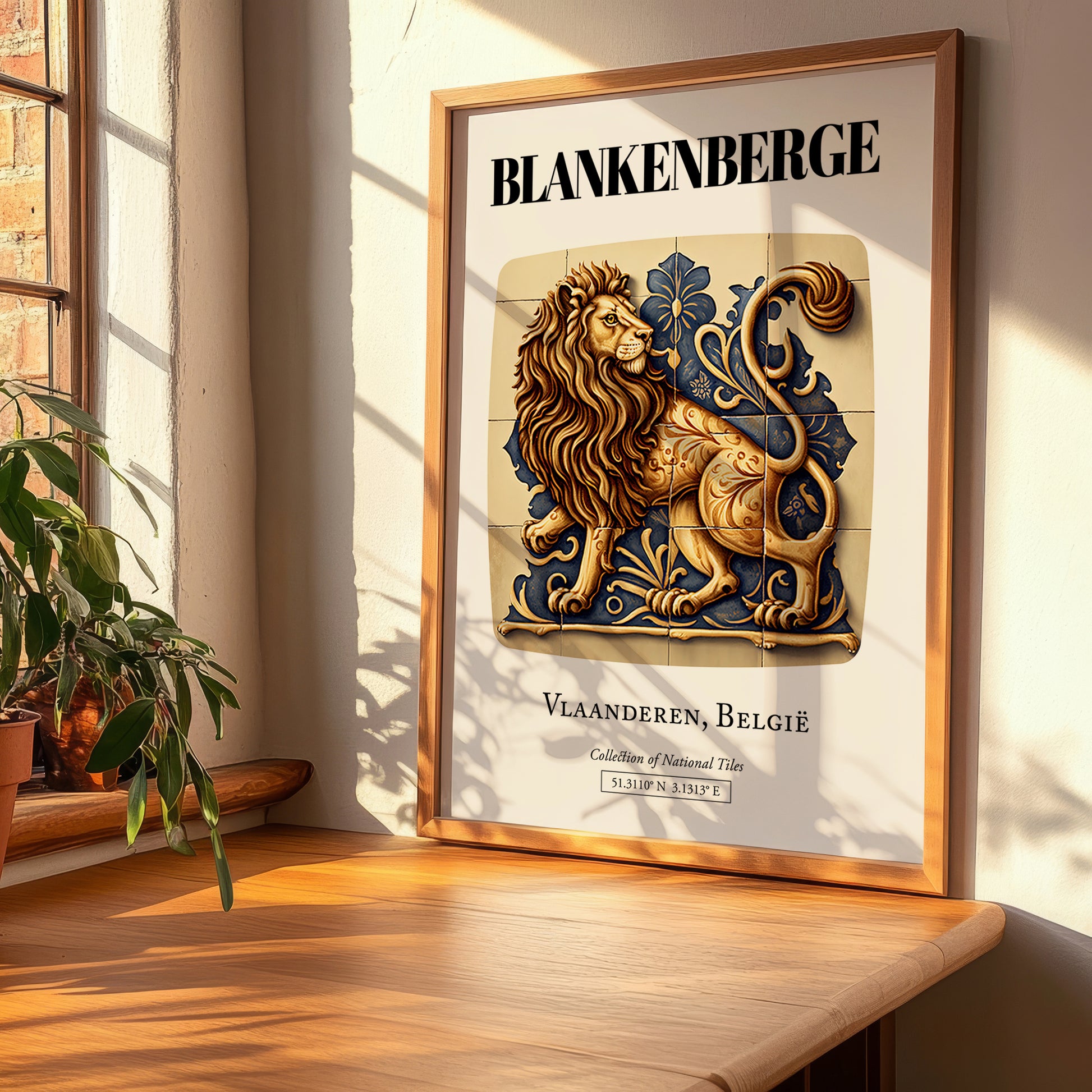 Blankenberge, Belgium – Travel Poster, clean layout with no caption