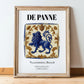 De Panne, Belgium – Travel Wall Art, in wooden frame leaning on the floor