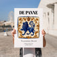 De Panne, Belgium – Travel Wall Art, no-text version framed in wood
