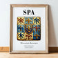 Spa, Belgium – Travel Wall Art, in wooden frame leaning on the floor