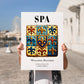 Spa, Belgium – Travel Wall Art, no-text version framed in wood