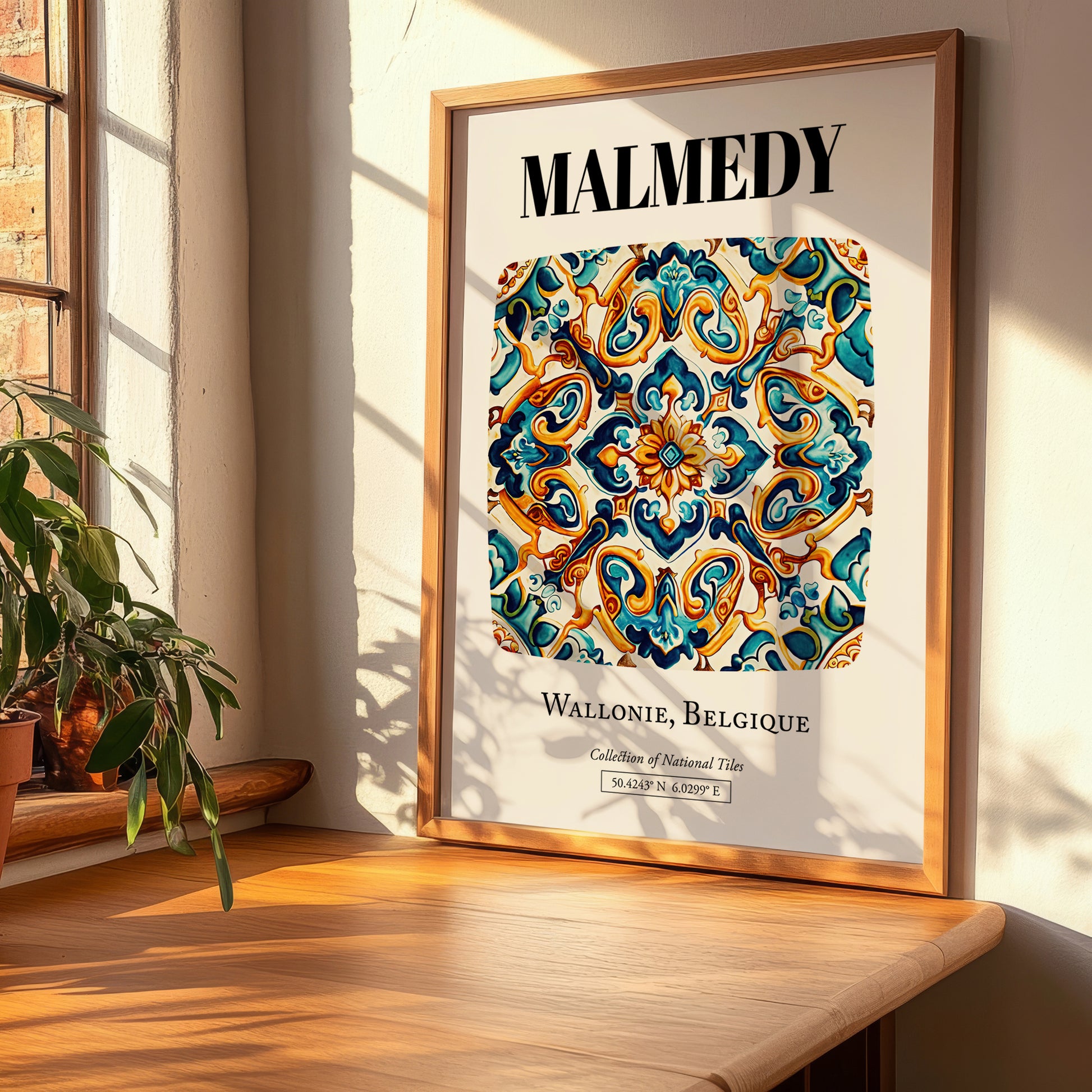Malmedy, Belgium – Travel Print, clean layout with no caption