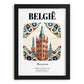 België, Belgium – Travel Wall Art, in sleek black frame