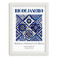 Rio de Janeiro, Brasil – Travel Wall Art, placed in minimal white frame