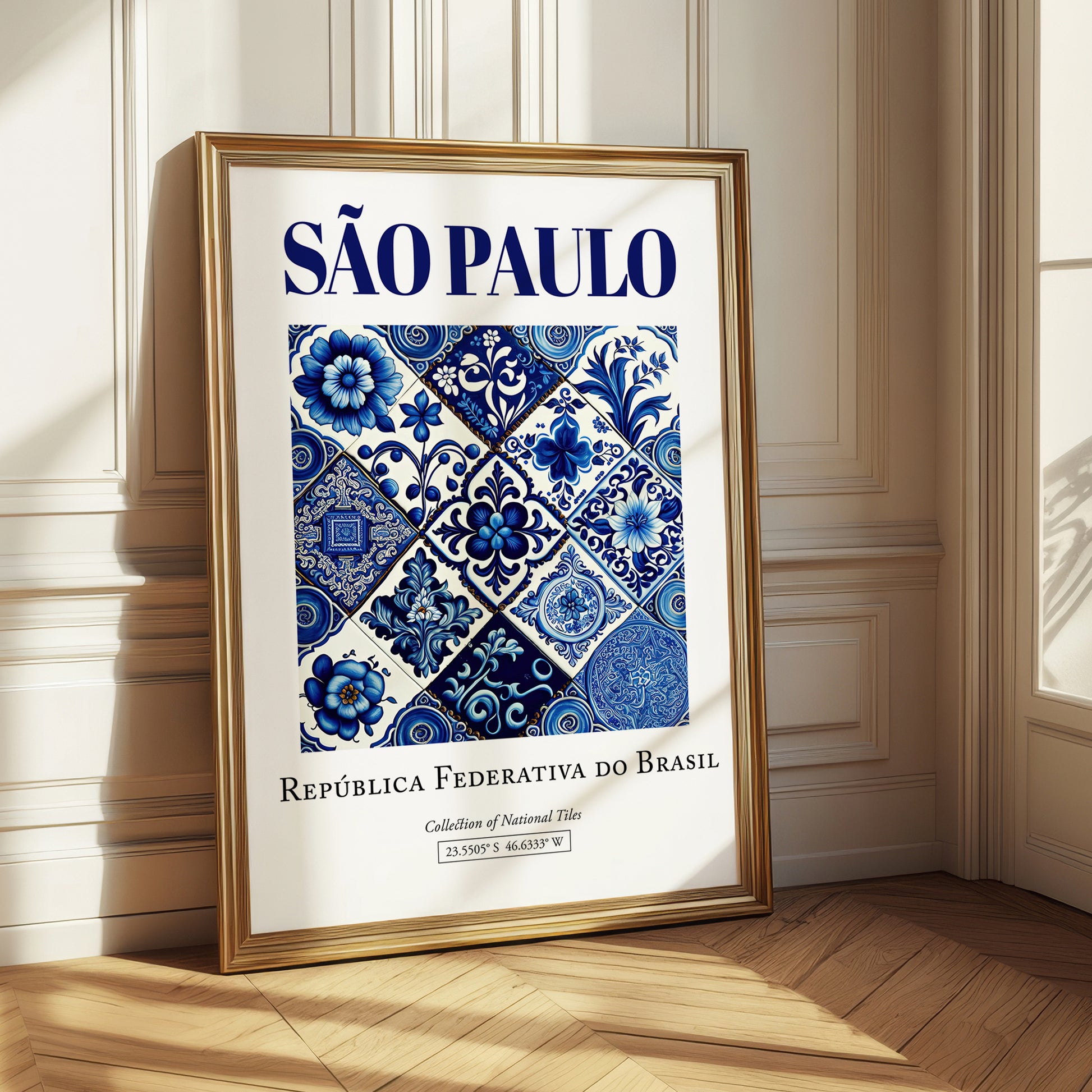 Sao Paulo, Brasil – Travel Poster, styled in a charming Paris street view