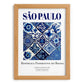 Sao Paulo, Brasil – Travel Poster, set in oak frame