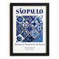Sao Paulo, Brasil – Travel Poster, in sleek black frame