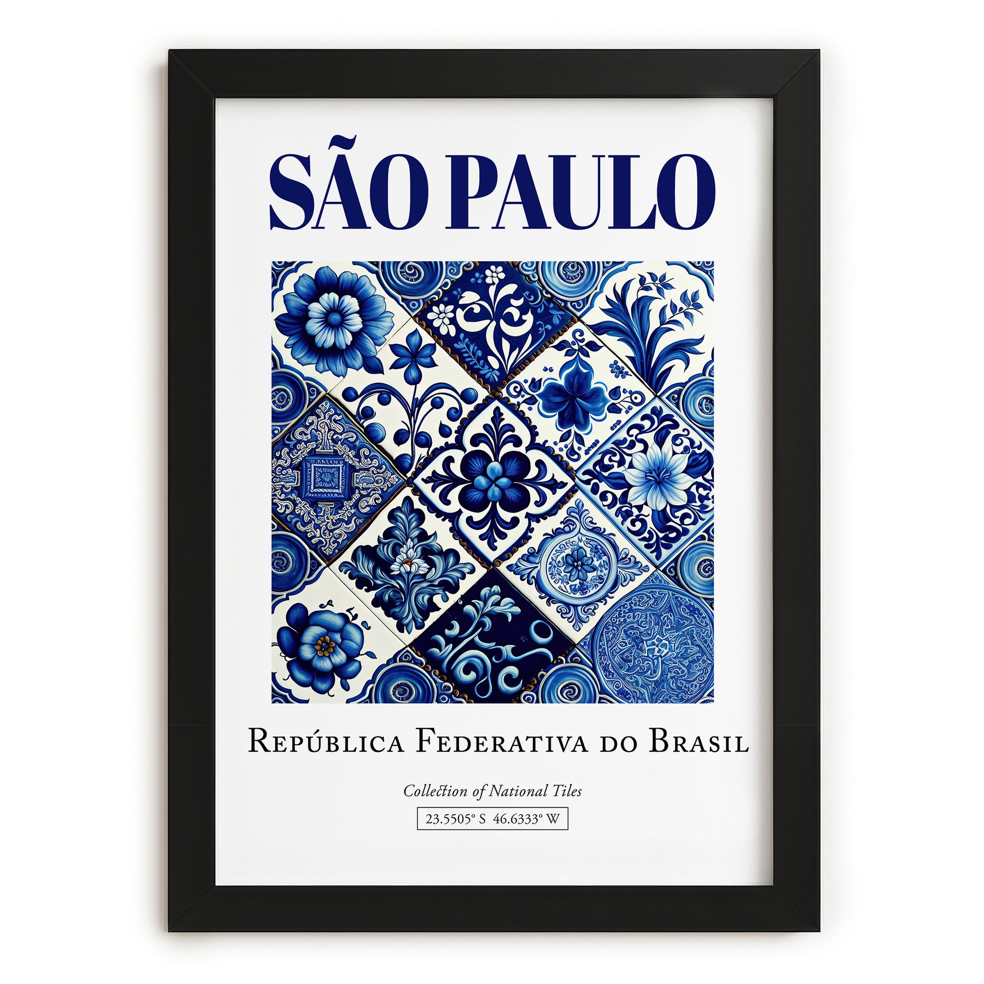 Sao Paulo, Brasil – Travel Poster, in sleek black frame