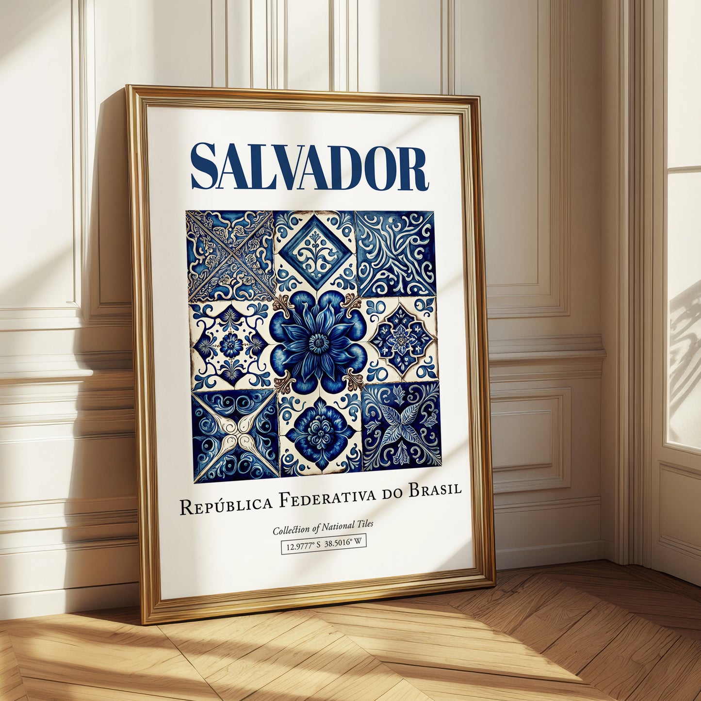 Salvador, Brasil – Architectural Travel Art, styled in a charming Paris street view