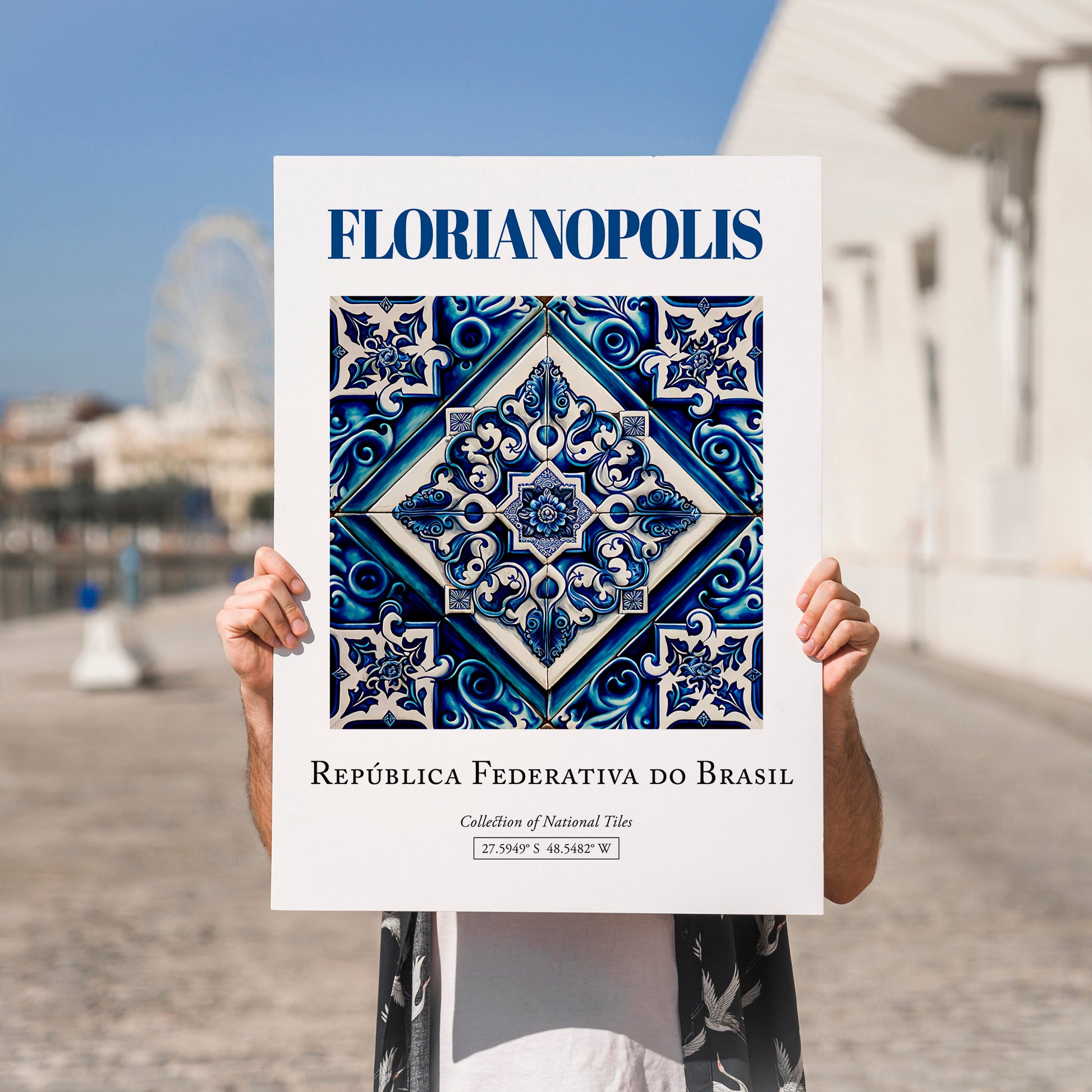 Florianopolis, Brasil – Travel Wall Decor, no-text version framed in wood