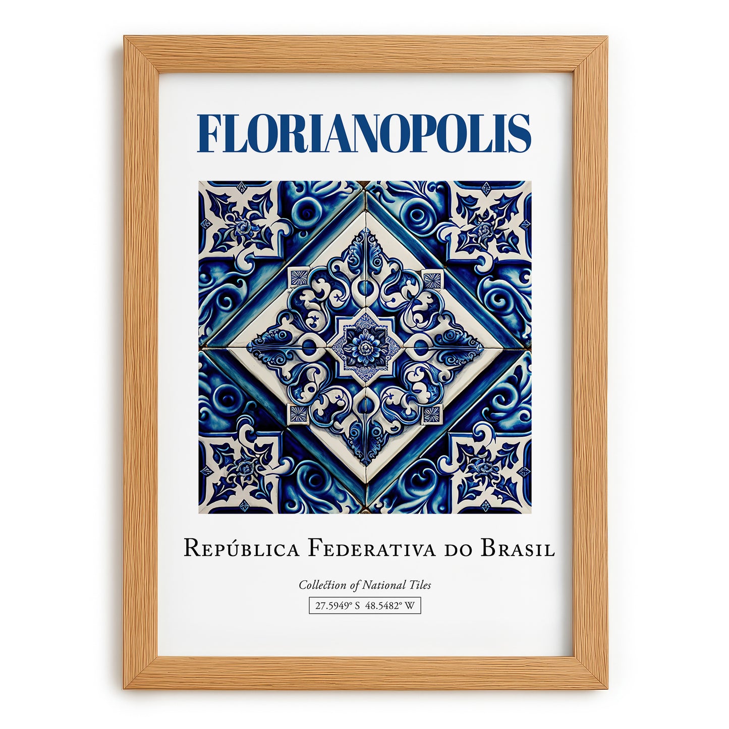 Florianopolis, Brasil – Travel Wall Decor, set in oak frame