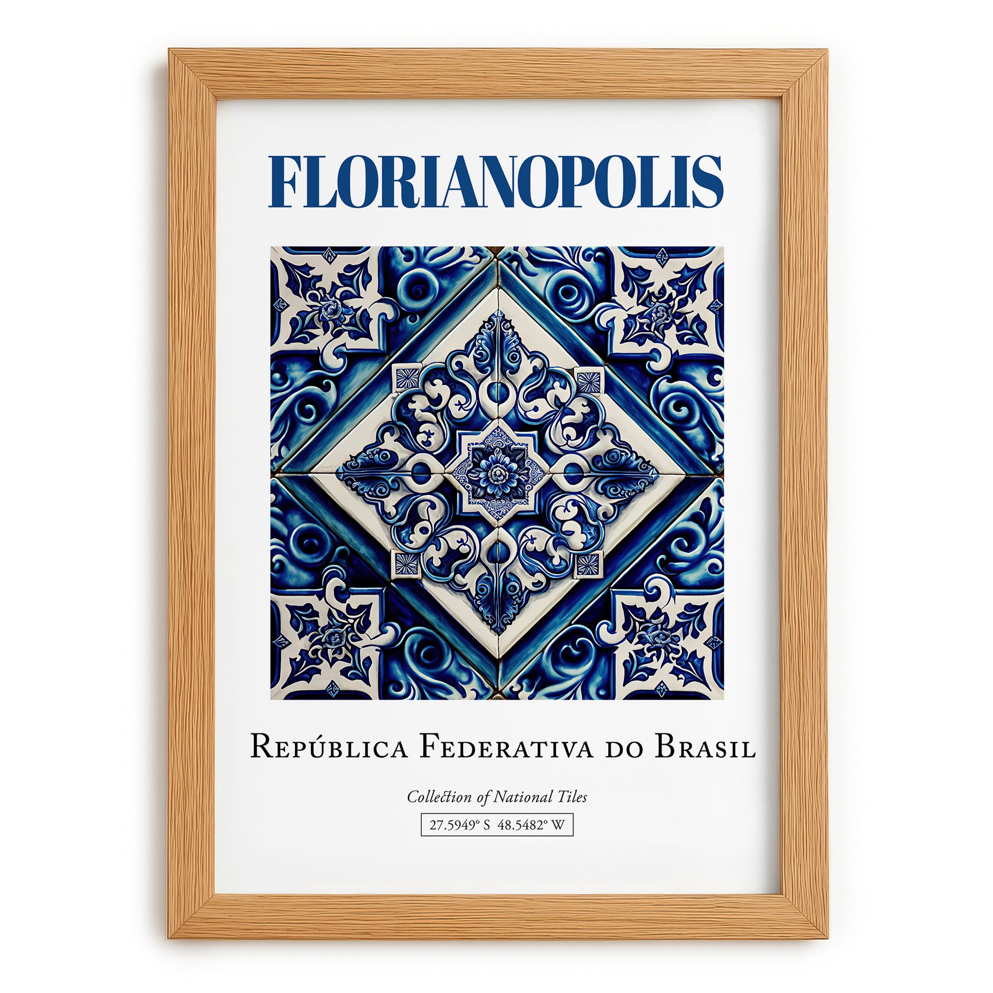 Florianopolis, Brasil – Travel Wall Decor, set in oak frame