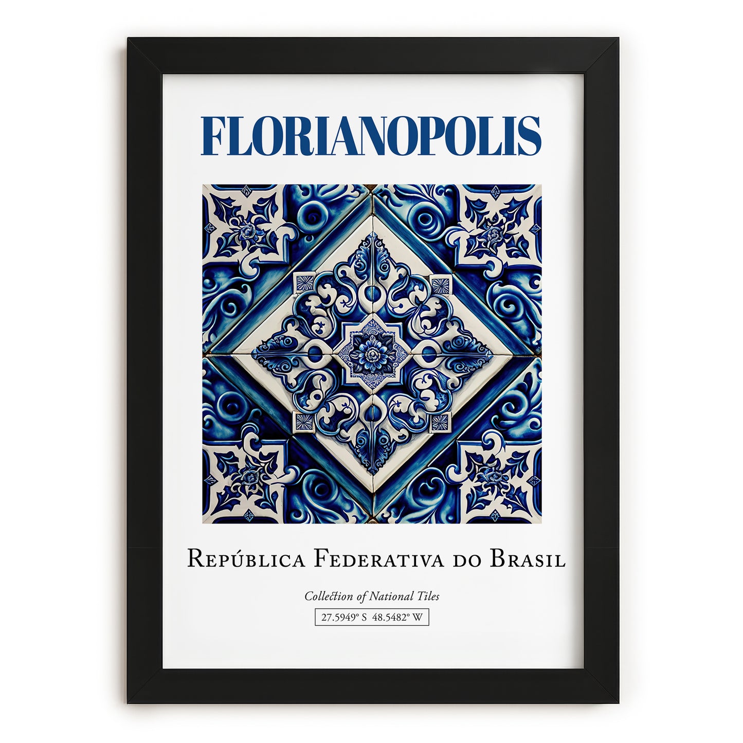 Florianopolis, Brasil – Travel Wall Decor, in sleek black frame