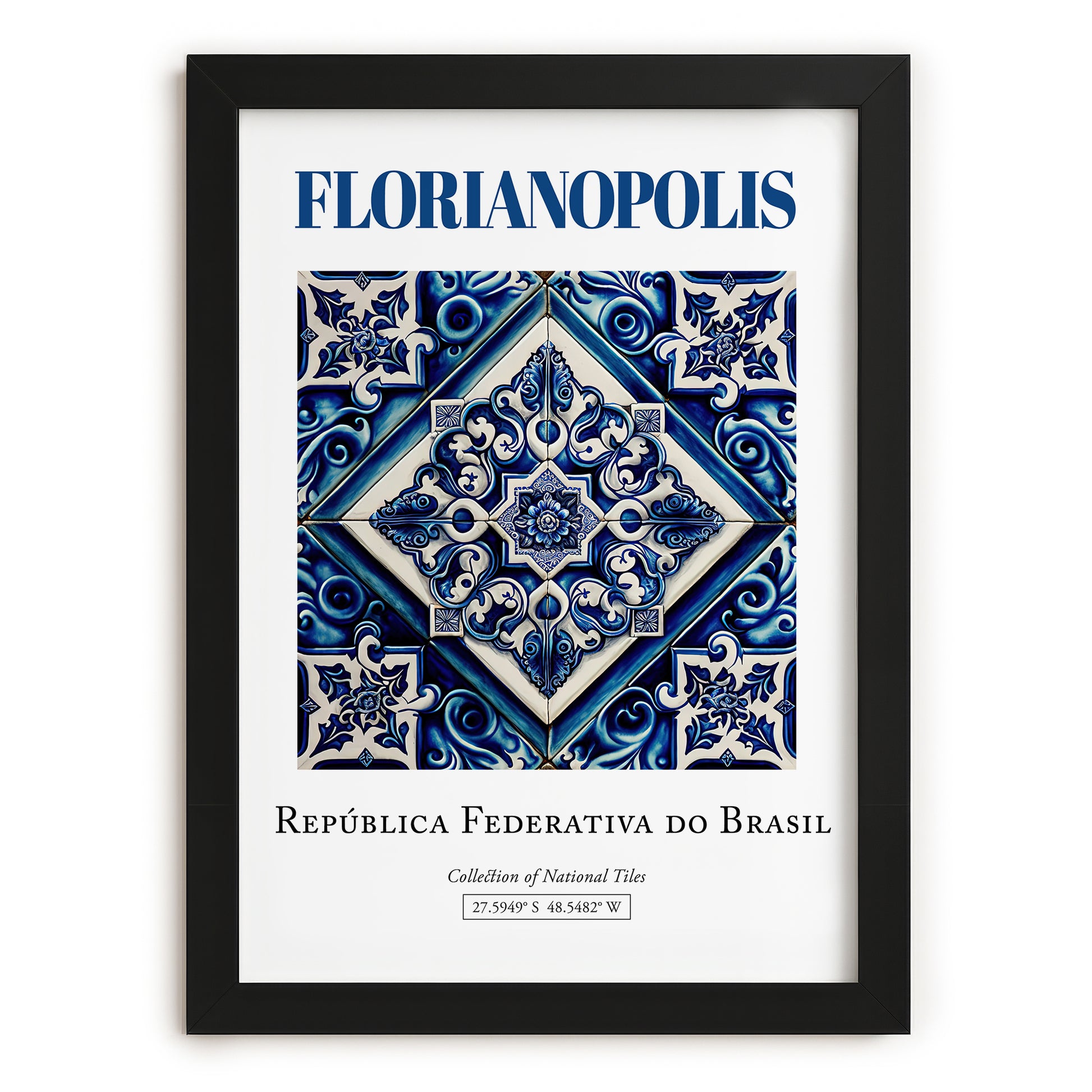 Florianopolis, Brasil – Travel Wall Decor, in sleek black frame