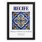 Recife, Brasil – Travel Destination Art, in sleek black frame