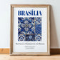 Brasília, Brasil – Travel Wall Art, in wooden frame leaning on the floor
