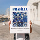 Brasília, Brasil – Travel Wall Art, no-text version framed in wood