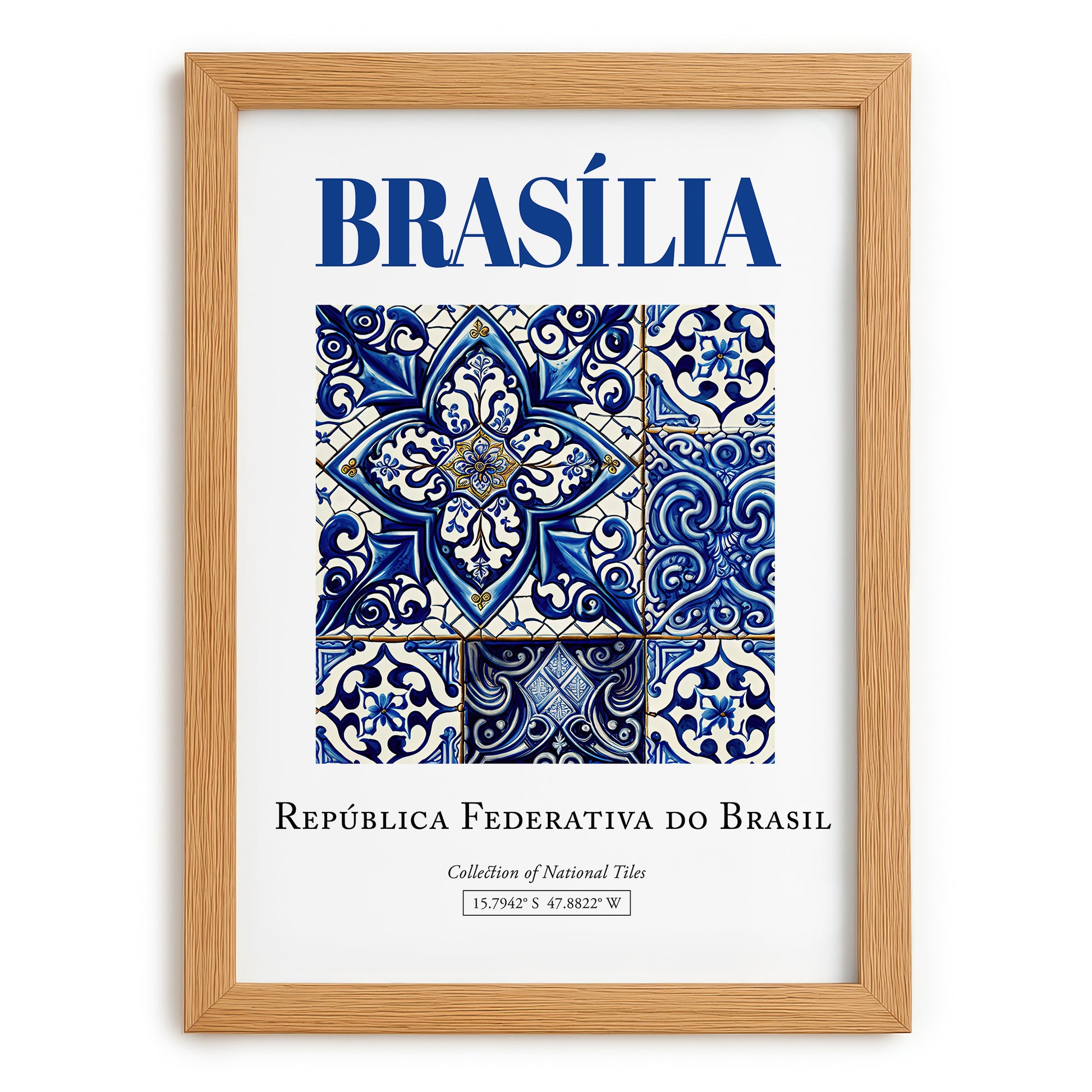 Brasília, Brasil – Travel Wall Art, set in oak frame