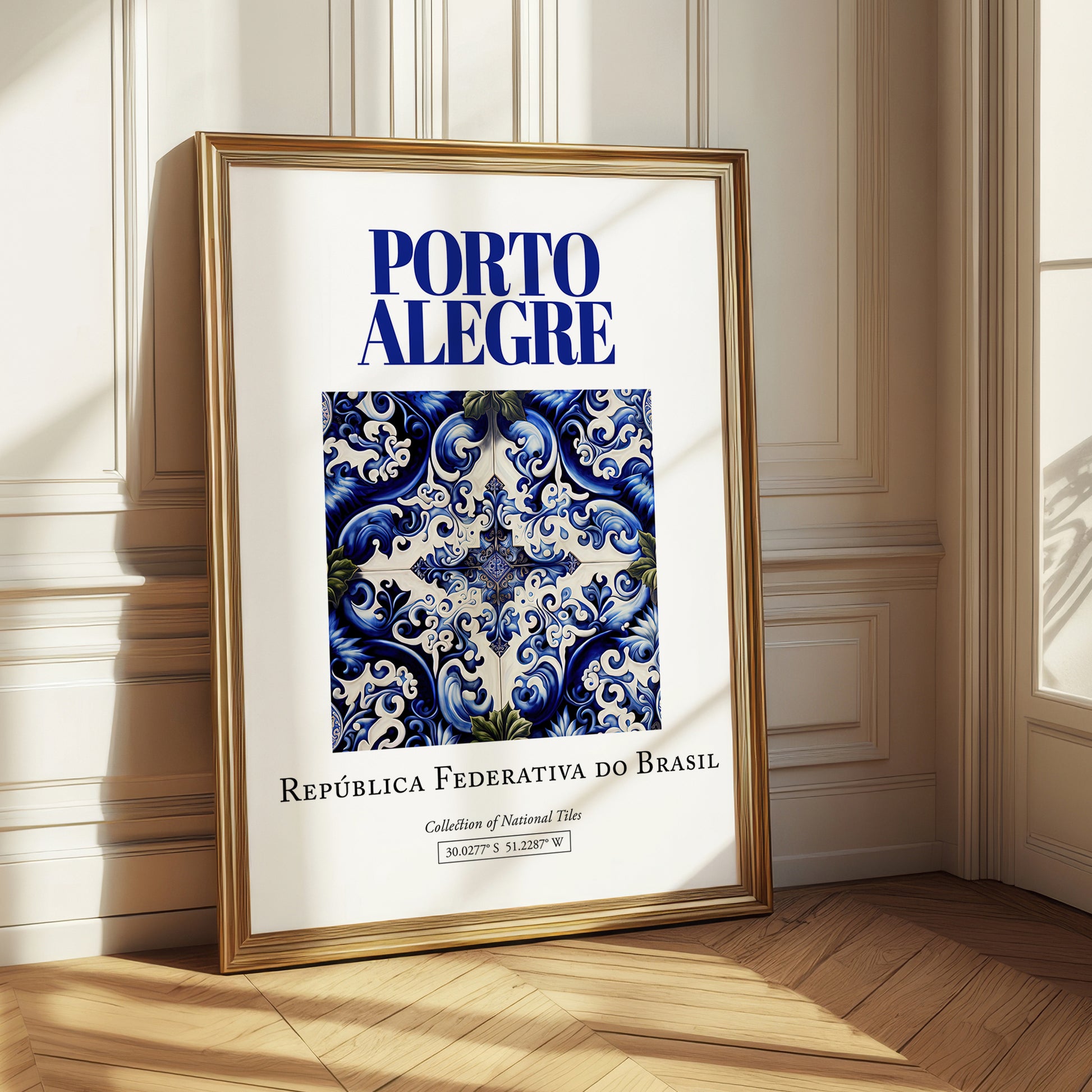 Porto Alegre, Brasil – Retro Travel Poster, styled in a charming Paris street view