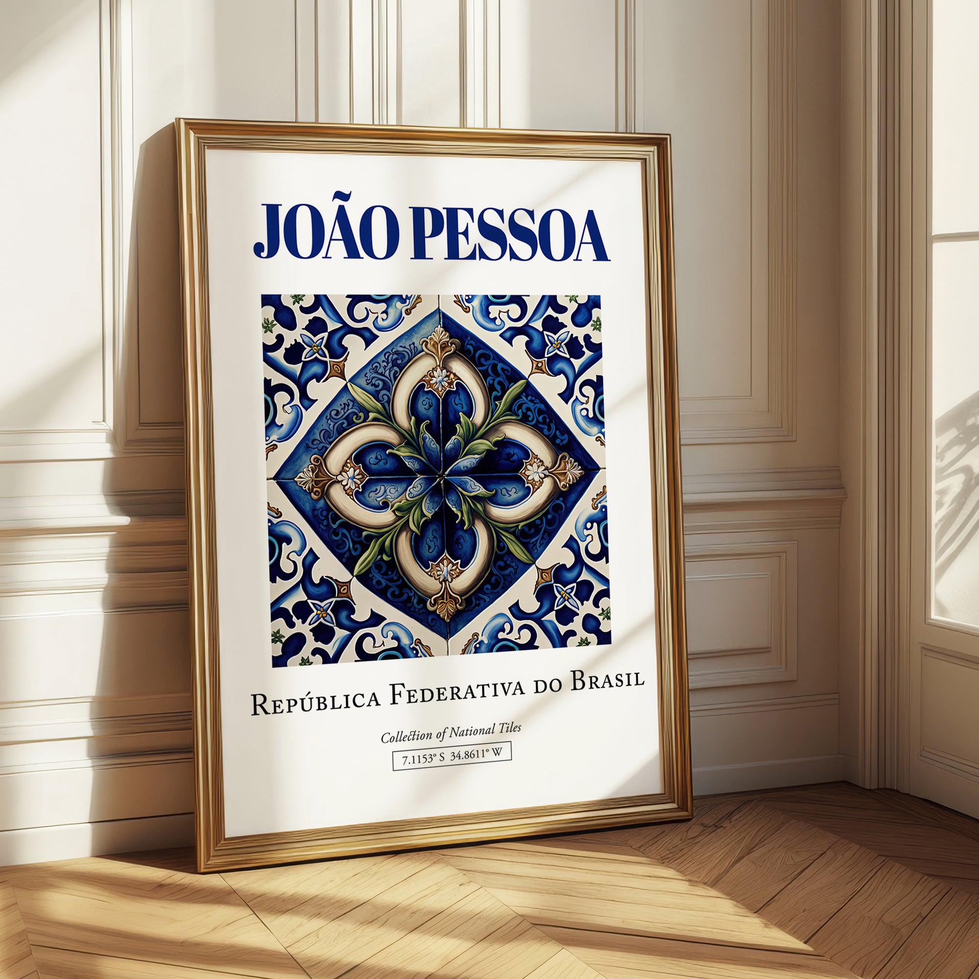 João Pessoa, Brasil – Minimalist Travel Print, styled in a charming Paris street view