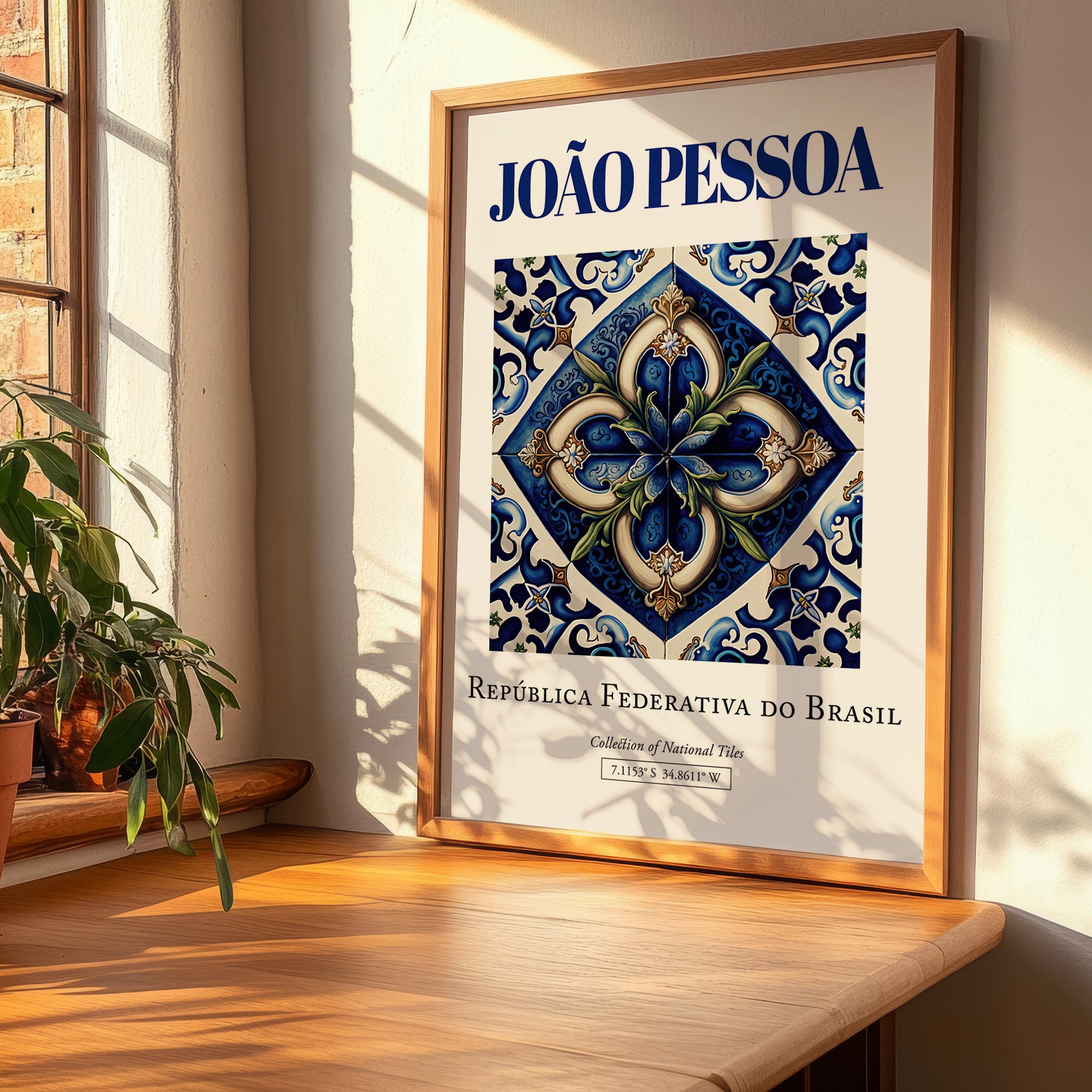 João Pessoa, Brasil – Minimalist Travel Print, clean layout with no caption