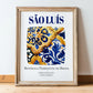 São Luís, Brasil – Tourist Destination Poster, in wooden frame leaning on the floor