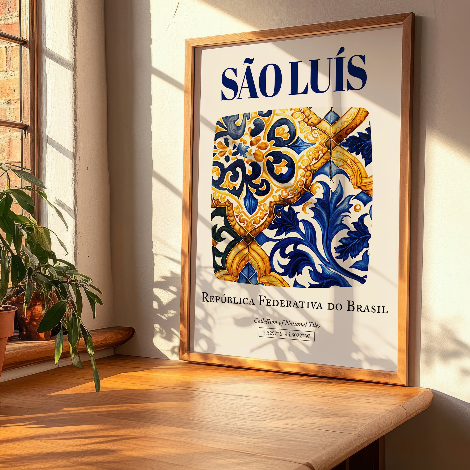 São Luís, Brasil – Tourist Destination Poster, clean layout with no caption
