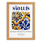 São Luís, Brasil – Tourist Destination Poster, set in oak frame