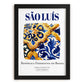 São Luís, Brasil – Tourist Destination Poster, in sleek black frame