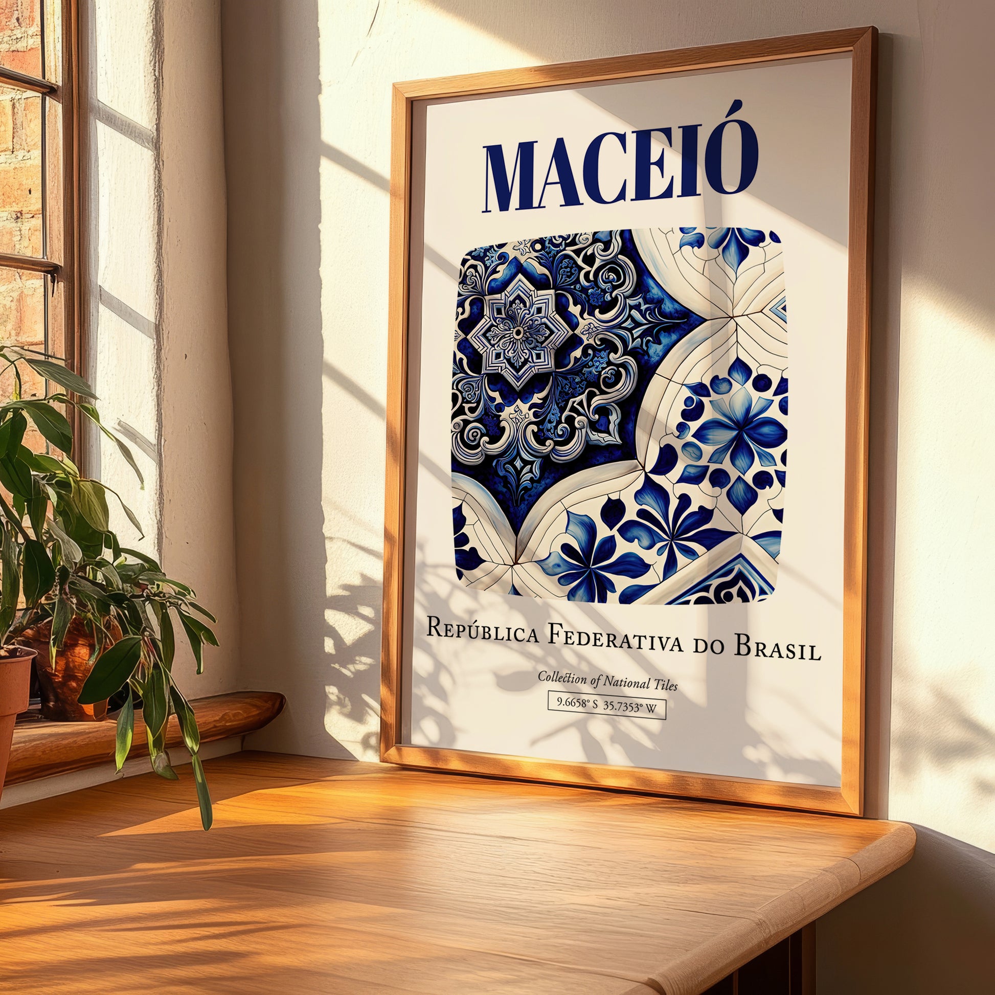 Maceió, Brasil – Travel Poster, clean layout with no caption