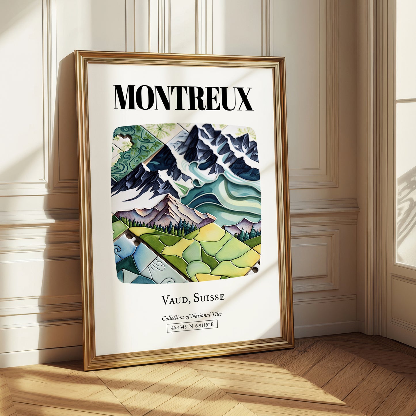 Montreux, Switzerland – Travel Wall Decor, styled in a charming Paris street view