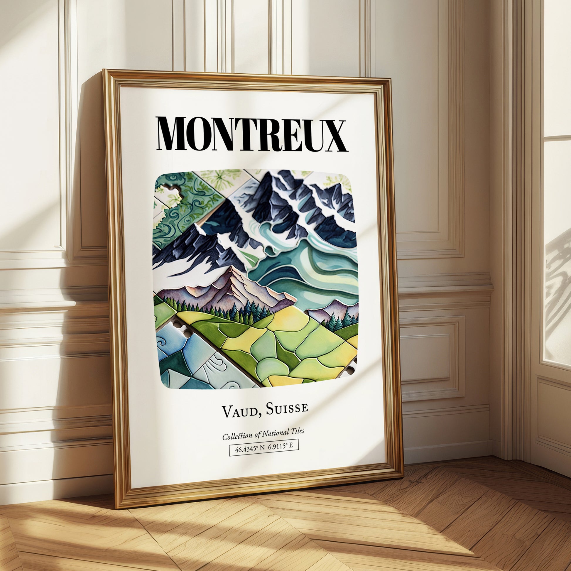 Montreux, Switzerland – Travel Wall Decor, styled in a charming Paris street view