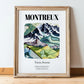Montreux, Switzerland – Travel Wall Decor, in wooden frame leaning on the floor