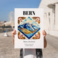 Bern, Switzerland – Travel Wall Decor, no-text version framed in wood