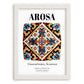 Arosa, Switzerland – Travel Poster, placed in minimal white frame