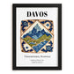 Davos, Switzerland – World Travel Art, in sleek black frame