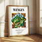 Wengen, Switzerland – Travel Poster, styled in a charming Paris street view